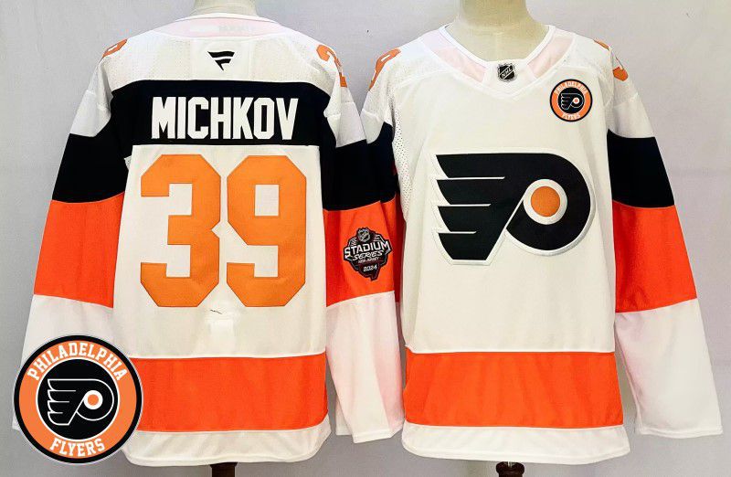 Men Philadelphia Flyers #39 Michkov White Fanatics 2025 NHL Jersey style 2->philadelphia flyers->NHL Jersey